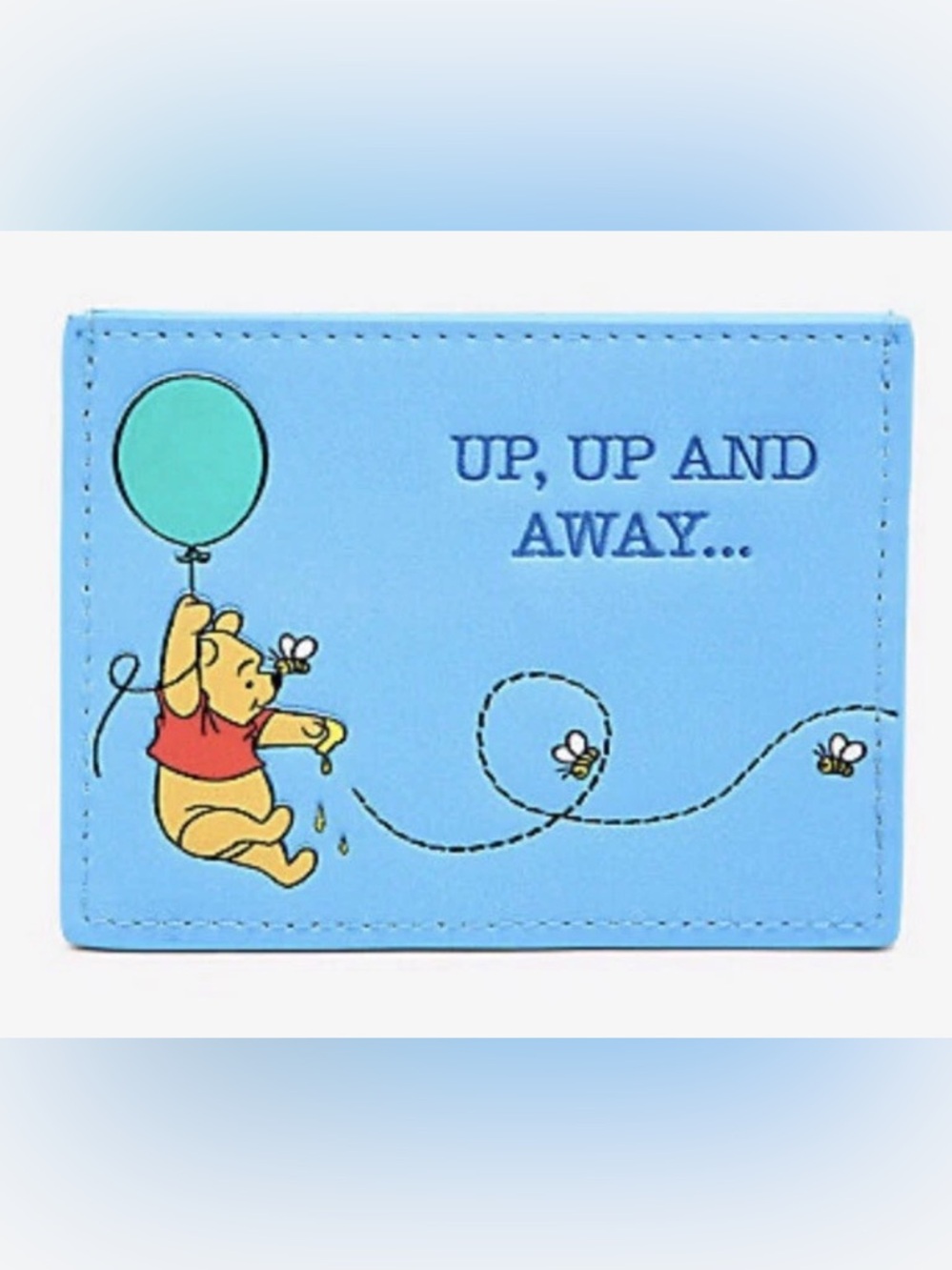 NWT Danielle Nicole Winnie the Pooh 'Up, Up and Away' Blue Cardholder wallet